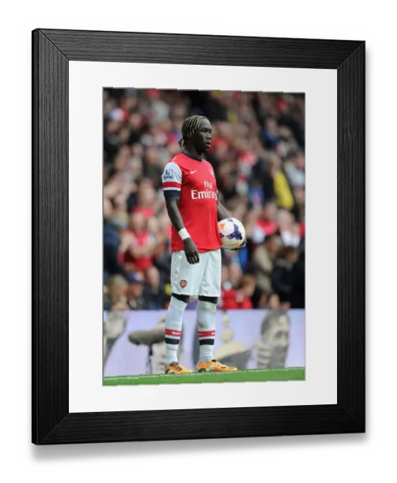 Framed Print : Bacary Sagna in Action: Arsenal vs Norwich City, Premier League 2013-14