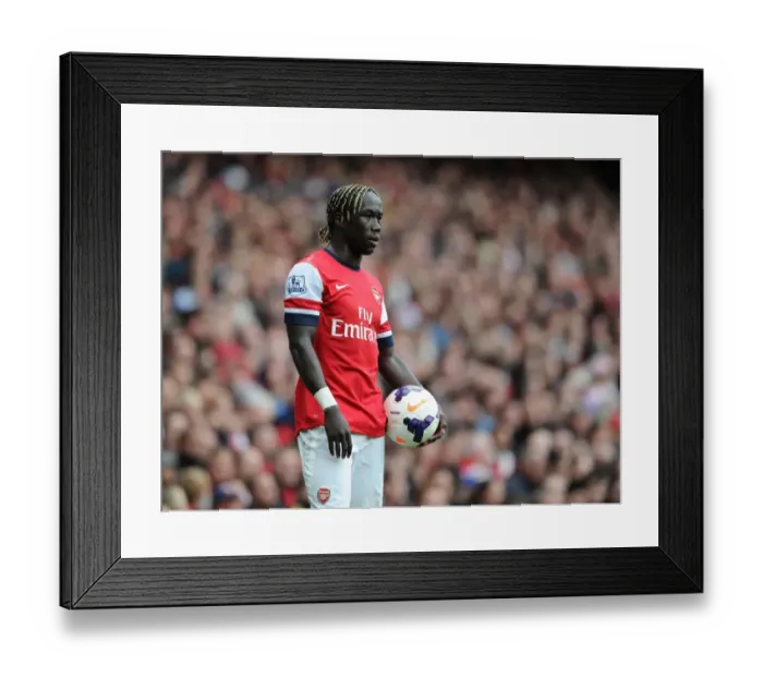Framed Print : Bacary Sagna in Action: Arsenal vs Norwich City, Premier League 2013-14