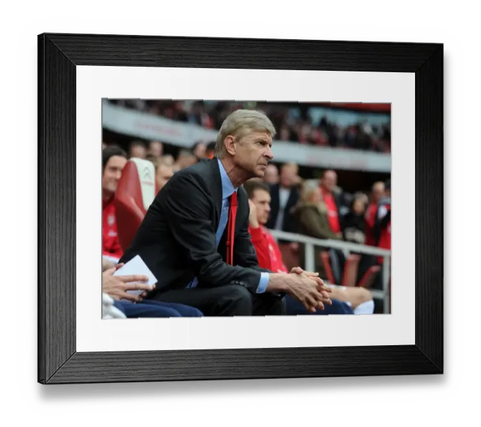 Framed Print : Arsene Wenger: Arsenal Manager before Arsenal v Norwich City (2013-14)