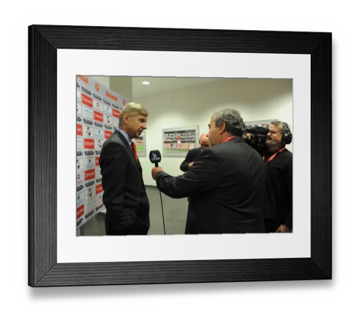 Framed Print : Arsene Wenger Celebrates Arsenal's 4-1 Victory Over Norwich City in the Barclays Premier League