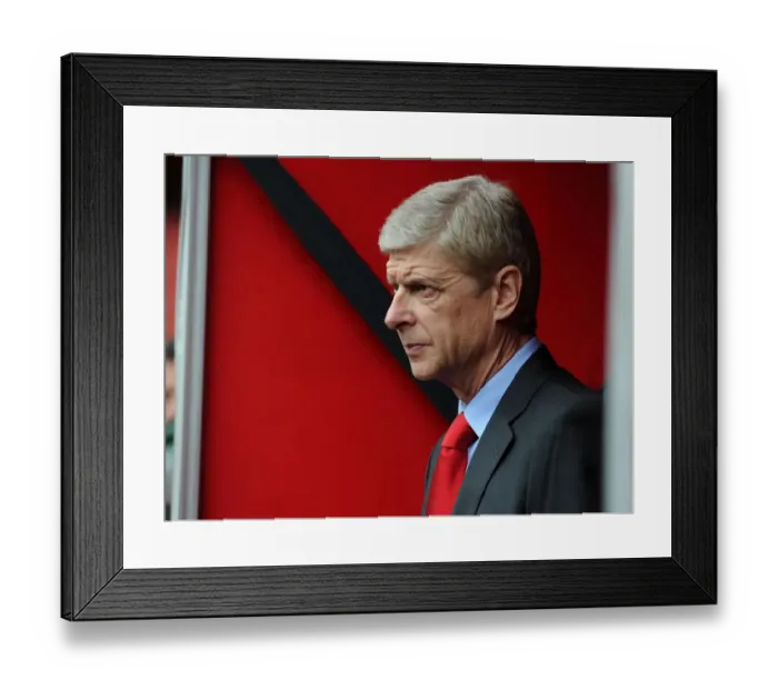 Framed Print : Arsene Wenger the Arsenal Manager. Arsenal 4: 1 Norwich City. Barclays Premier League Framed Print : Arsene Wenger the Arsenal Manager. Arsenal 4: 1 Norwich City. Barclays Premier League