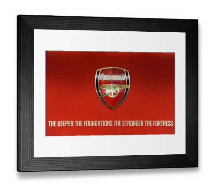 Framed Print : Arsenal crest in the players entrance. Arsenal 1: 2 Borussia Dortmund. UEFA Champions League Framed Print : Arsenal crest in the players entrance. Arsenal 1: 2 Borussia Dortmund. UEFA Champions League