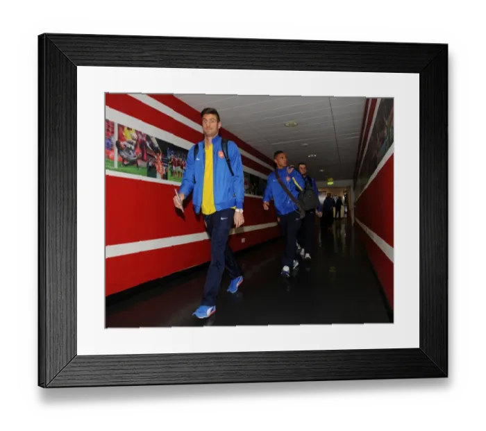 Framed Print : Olivier Giroud and Kieran Gibbs (Arsenal). Arsenal 1: 2 Borussia Dortmund. UEFA Champions League Framed Print : Olivier Giroud and Kieran Gibbs (Arsenal). Arsenal 1: 2 Borussia Dortmund. UEFA Champions League