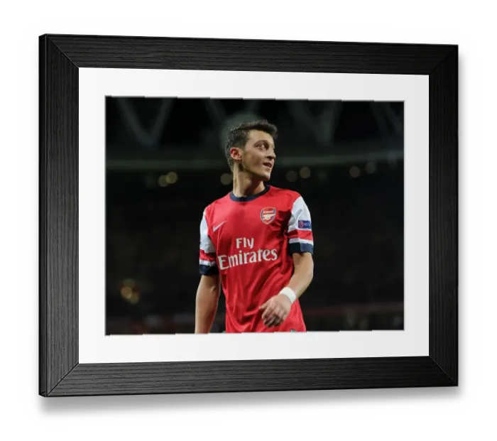 Framed Print : Mesut Ozil: Arsenal vs Borussia Dortmund, UEFA Champions League, 2013