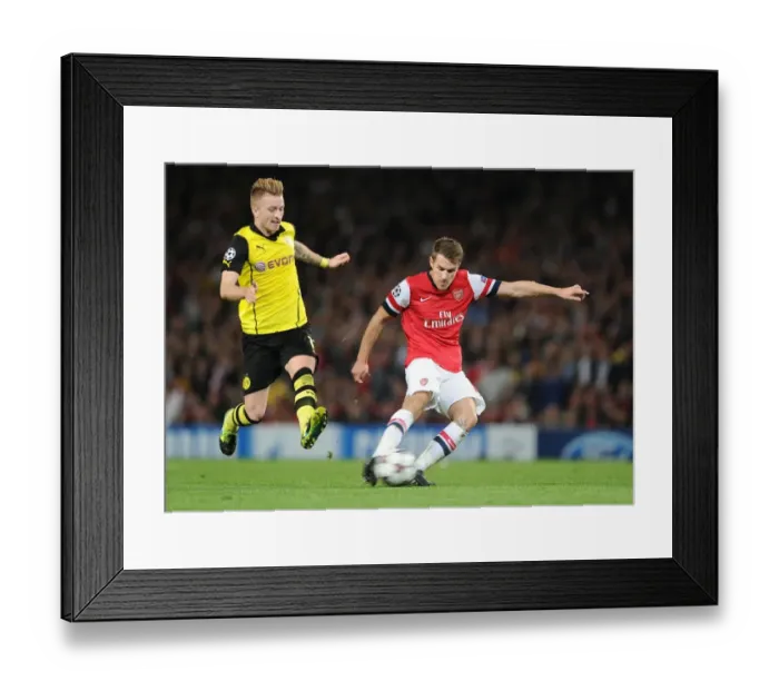 Framed Print : Ramsey Outwits Reus: Thrilling 2013 Champions League Showdown Framed Print : Ramsey Outwits Reus: Thrilling 2013 Champions League Showdown