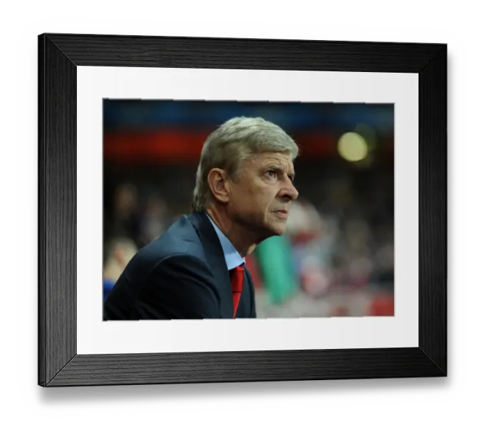 Framed Print : Arsene Wenger: Arsenal vs Borussia Dortmund, UEFA Champions League, 2013
