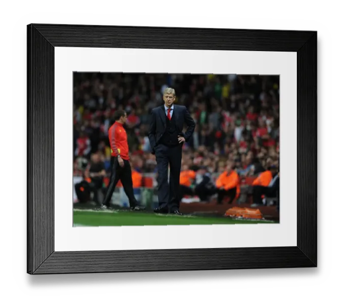 Framed Print : Arsene Wenger and Arsenal vs. Borussia Dortmund: A Champions League Showdown - The Battle of the Managers