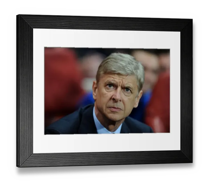 Framed Print : Arsene Wenger: Leading Arsenal in the 2013-14 UEFA Champions League Against Borussia Dortmund