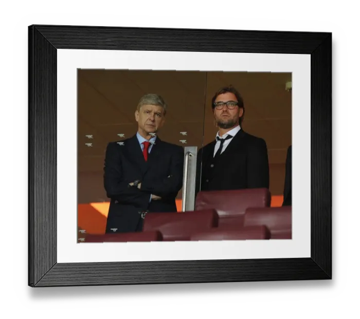 Framed Print : Arsene Wenger and Jurgen Klopp: A Champions League Showdown at the Emirates, 2013