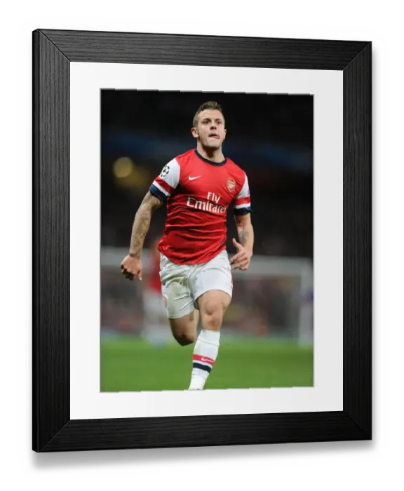 Framed Print : Jack Wilshere: Arsenal's Midfield Mastermind Dazzles in Champions League Battle vs Borussia Dortmund (2013) Framed Print : Jack Wilshere: Arsenal's Midfield Mastermind Dazzles in Champions League Battle vs Borussia Dortmund (2013)