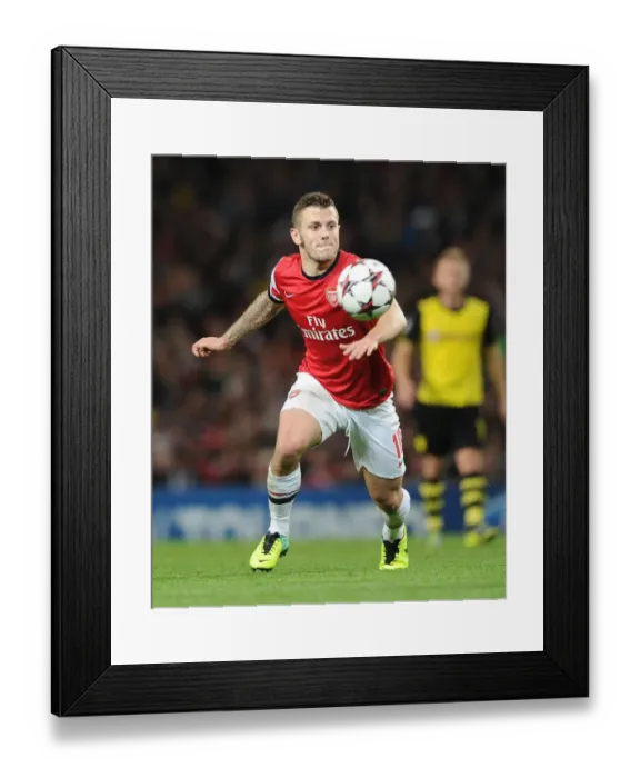 Framed Print : Jack Wilshere's Midfield Masterclass: Arsenal vs. Borussia Dortmund in the Champions League (2013)
