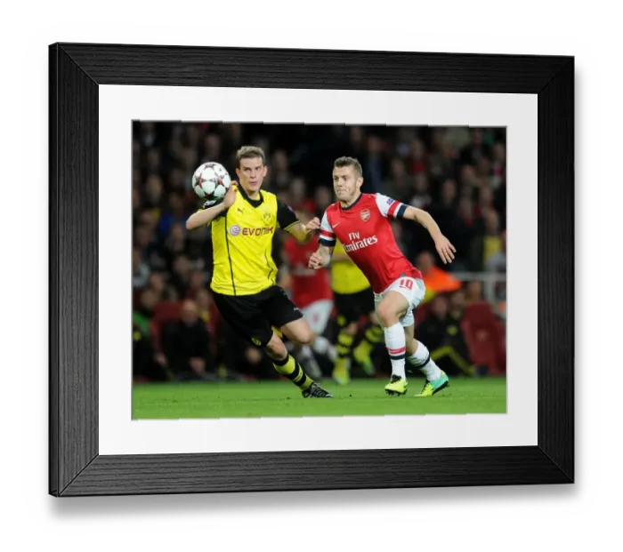 Framed Print : Jack Wilshere Outmaneuvers Sven Bender: Arsenal vs Borussia Dortmund, UEFA Champions League, 2013 Framed Print : Jack Wilshere Outmaneuvers Sven Bender: Arsenal vs Borussia Dortmund, UEFA Champions League, 2013