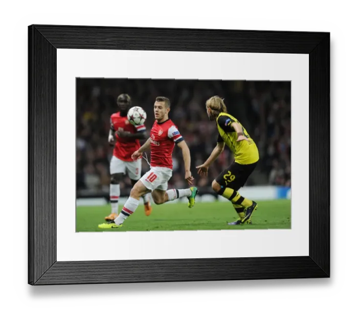 Framed Print : Jack Wilshere vs. Marcel Schmelzer: Battle in the Midfield - Arsenal vs. Borussia Dortmund, UEFA Champions League, 2013 Framed Print : Jack Wilshere vs. Marcel Schmelzer: Battle in the Midfield - Arsenal vs. Borussia Dortmund, UEFA Champions League, 2013