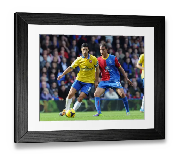 Framed Print : Mikel Arteta (Arsenal) Marouane Chamakh (Palace). Crystal Palace 0: 2 Arsenal. Barclays Framed Print : Mikel Arteta (Arsenal) Marouane Chamakh (Palace). Crystal Palace 0: 2 Arsenal. Barclays