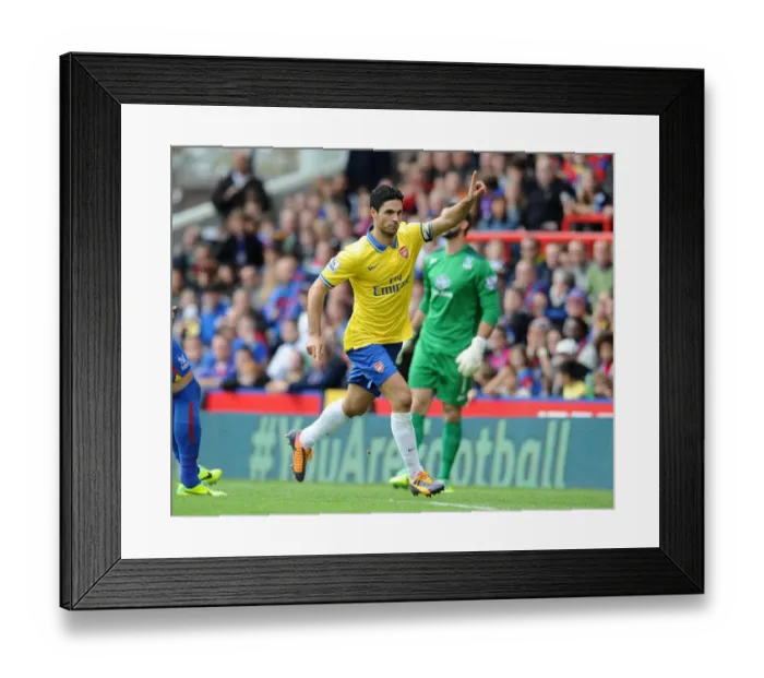 Framed Print : Mikel Arteta Scores First Goal for Arsenal Against Crystal Palace (2013-14) Framed Print : Mikel Arteta Scores First Goal for Arsenal Against Crystal Palace (2013-14)