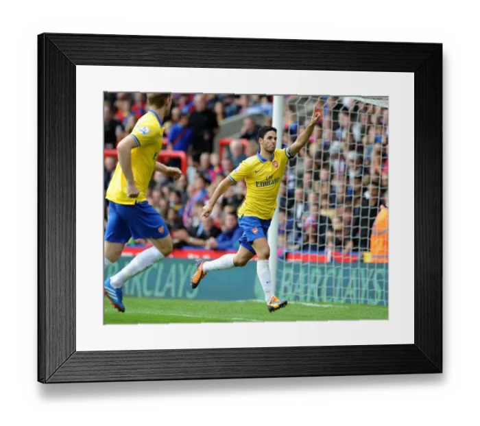 Framed Print : Mikel Arteta's Historic Goal: Arsenal's Victory over Crystal Palace in the 2013-14 Premier League
