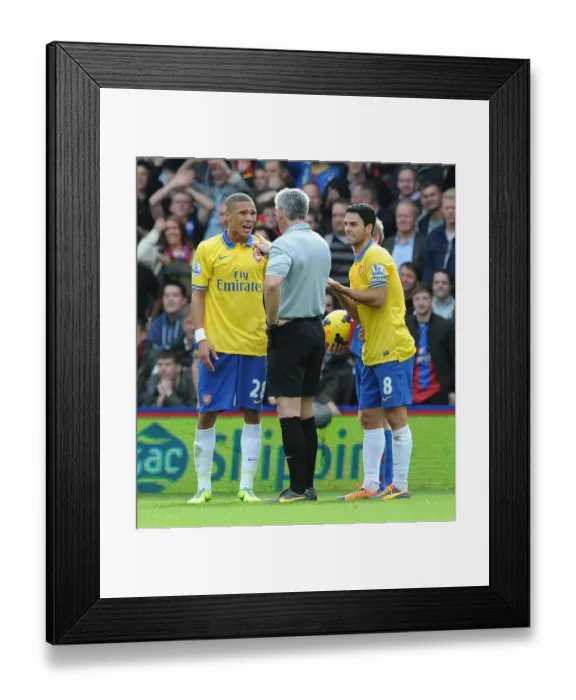 Framed Print : Mikel Arteta's Red Card: A Turning Point in Crystal Palace vs. Arsenal (2013-14)