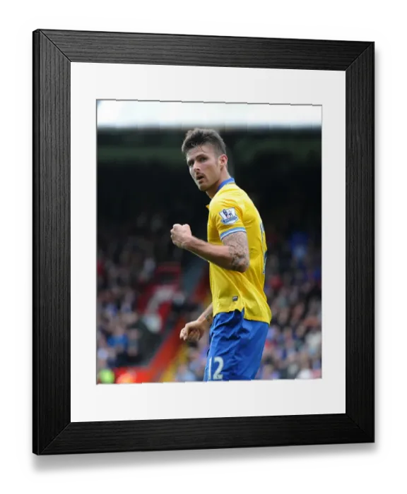 Framed Print : Olivier Giroud celebrates scoring Arsenals 2nd goal. Crystal Palace 0: 2 Arsenal