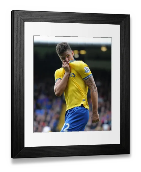 Framed Print : Olivier Giroud's Strike: Arsenal's Second Goal vs. Crystal Palace (2013-14)