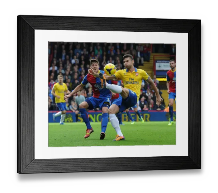 Framed Print : Olivier Giroud (Arsenal) Joel Ward (Palace). Crystal Palace 0: 2 Arsenal. Barclays Premier League Framed Print : Olivier Giroud (Arsenal) Joel Ward (Palace). Crystal Palace 0: 2 Arsenal. Barclays Premier League