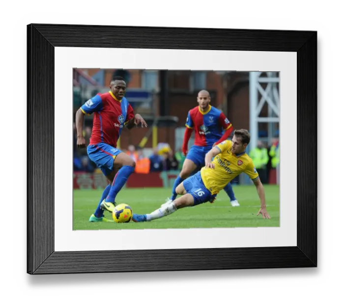 Framed Print : Aaron Ramsey (Arsenal) Kagisho Dikacoi (Palace). Crystal Palace 0: 2 Arsenal. Barclays