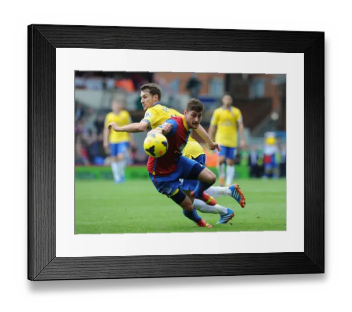 Framed Print : Aaron Ramsey Spins Past Joel Ward: Crystal Palace vs. Arsenal, Premier League, 2013