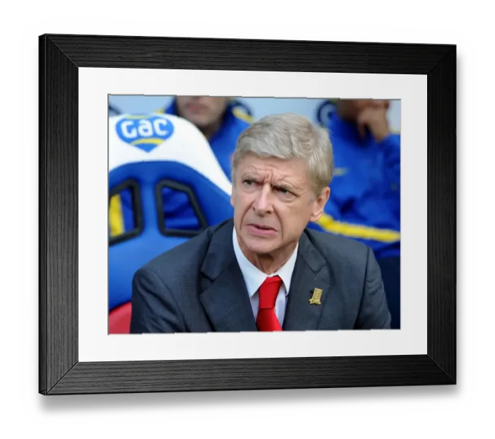 Framed Print : Arsene Wenger: Arsenal Manager at Crystal Palace, Premier League 2013-14