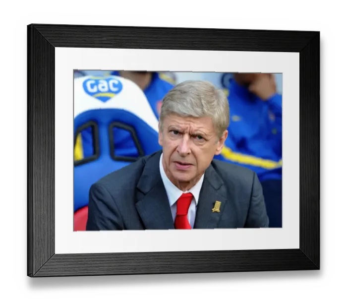 Framed Print : Arsene Wenger: Pre-Match Focus at Crystal Palace (2013-14)