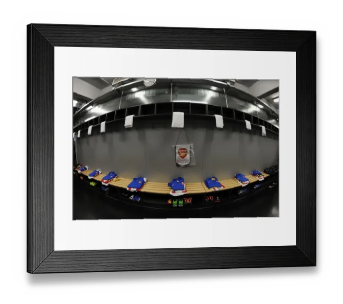 Framed Print : Arsenal's Unity: Pre-Match Huddle before Champions League Clash against Borussia Dortmund (2013)