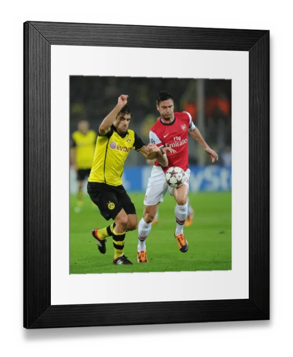 Framed Print : Clash of Titans: Borussia Dortmund vs. Arsenal - UEFA Champions League (2013-14)
