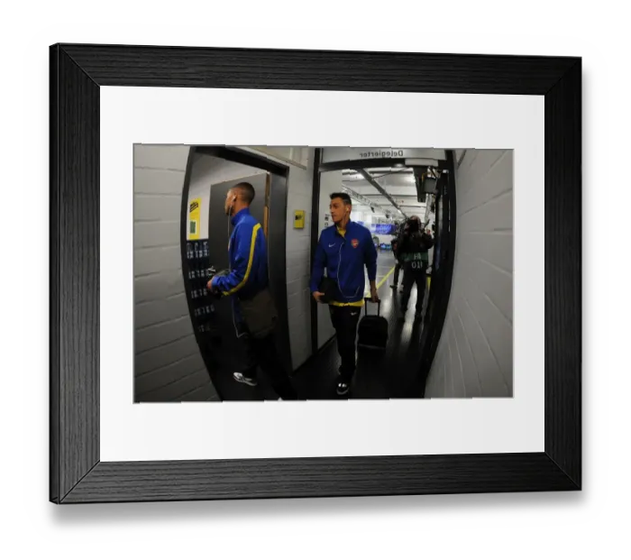 Framed Print : Mesut Ozil's Emotional Return: Borussia Dortmund vs. Arsenal, UEFA Champions League (2013)