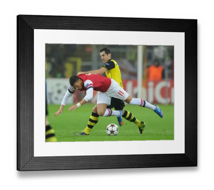 Framed Print : Mesut Ozil vs. Henrikh Mkhitaryan: Battle at Signal Iduna Park - Borussia Dortmund vs. Arsenal, UEFA Champions League (2013-14) Framed Print : Mesut Ozil vs. Henrikh Mkhitaryan: Battle at Signal Iduna Park - Borussia Dortmund vs. Arsenal, UEFA Champions League (2013-14)