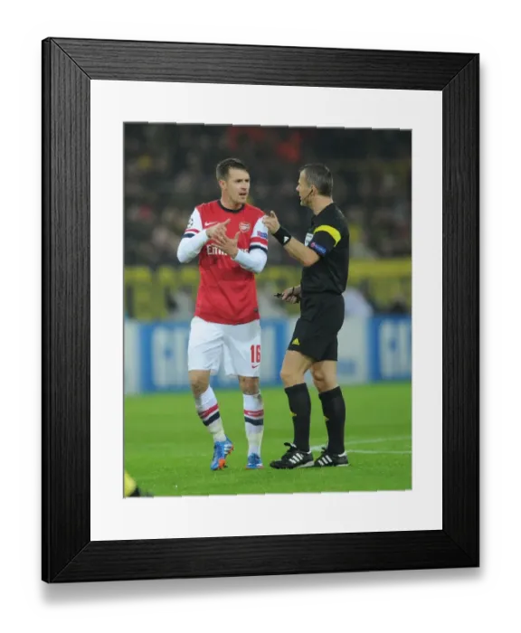 Framed Print : Aaron Ramsey vs. Marcel Schmelzer: Clash of Champions League Titans (Borussia Dortmund vs. Arsenal, 2013) Framed Print : Aaron Ramsey vs. Marcel Schmelzer: Clash of Champions League Titans (Borussia Dortmund vs. Arsenal, 2013)