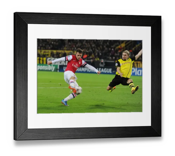 Framed Print : Clash of Titans: Ramsey vs. Schmelzer - Borussia Dortmund vs. Arsenal, UEFA Champions League (2013) Framed Print : Clash of Titans: Ramsey vs. Schmelzer - Borussia Dortmund vs. Arsenal, UEFA Champions League (2013)