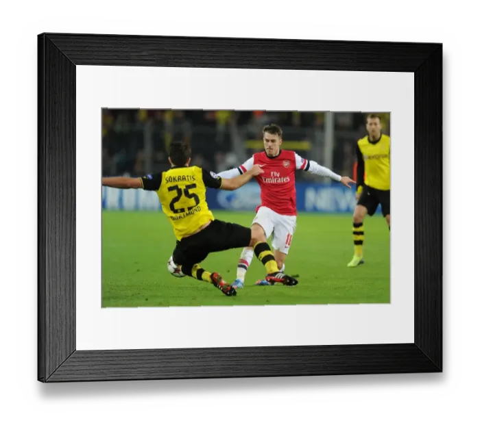 Framed Print : Clash of Titans: Ramsey vs. Schmelzer - Borussia Dortmund vs. Arsenal, UEFA Champions League Framed Print : Clash of Titans: Ramsey vs. Schmelzer - Borussia Dortmund vs. Arsenal, UEFA Champions League