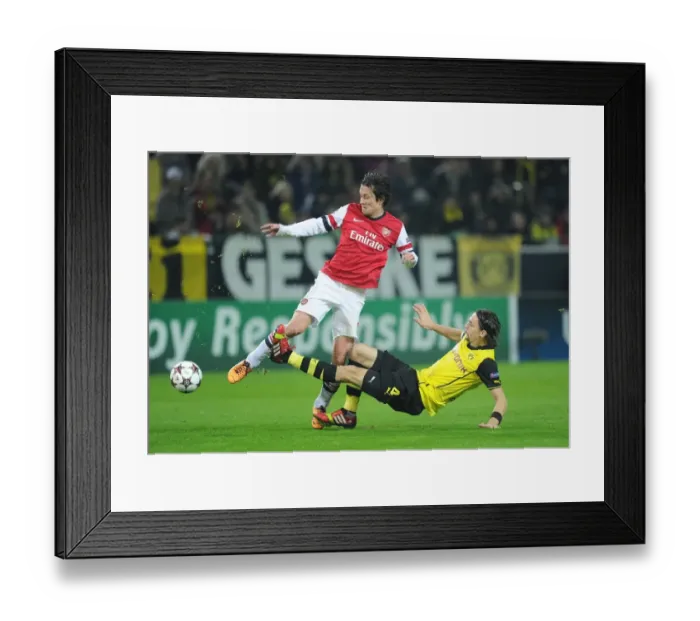 Framed Print : Clash of Titans: Rosicky vs. Subotic - Arsenal vs. Borussia Dortmund, UEFA Champions League, 2013: A Battle of Strength and Skill Framed Print : Clash of Titans: Rosicky vs. Subotic - Arsenal vs. Borussia Dortmund, UEFA Champions League, 2013: A Battle of Strength and Skill