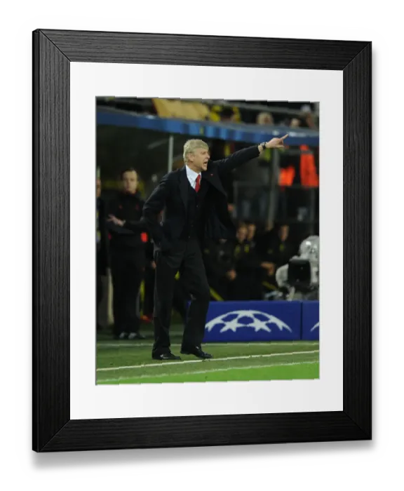Framed Print : Arsene Wenger at Borussia Dortmund: Leading Arsenal in the Champions League (2013-14)