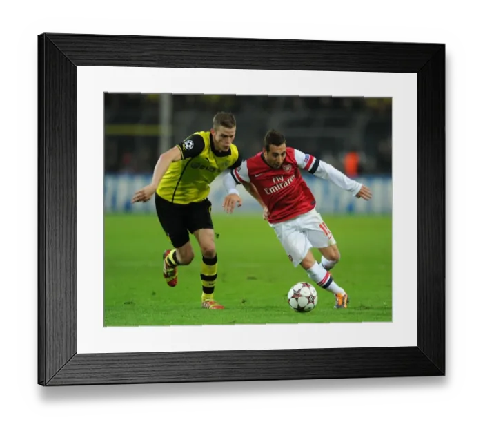 Framed Print : Clash of Midfield Maestros: Santi Cazorla vs. Sven Bender (Borussia Dortmund vs. Arsenal, UEFA Champions League, 2013) Framed Print : Clash of Midfield Maestros: Santi Cazorla vs. Sven Bender (Borussia Dortmund vs. Arsenal, UEFA Champions League, 2013)