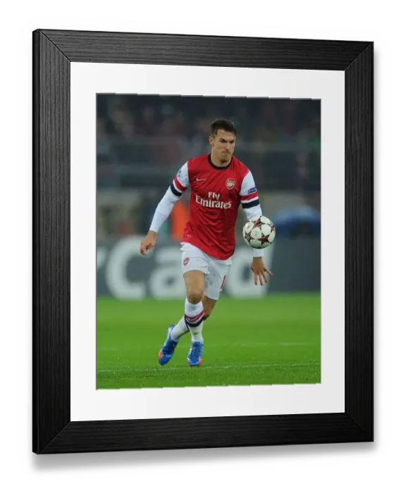 Framed Print : Aaron Ramsey in Action Against Borussia Dortmund, UEFA Champions League (2013-14) Framed Print : Aaron Ramsey in Action Against Borussia Dortmund, UEFA Champions League (2013-14)