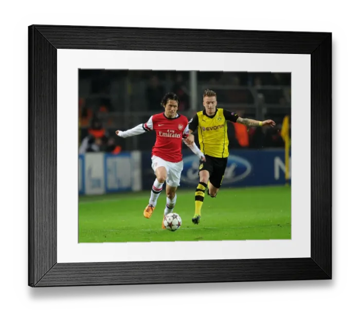 Framed Print : Clash of Stars: Rosicky vs. Reus - Borussia Dortmund vs. Arsenal, UEFA Champions League, 2013