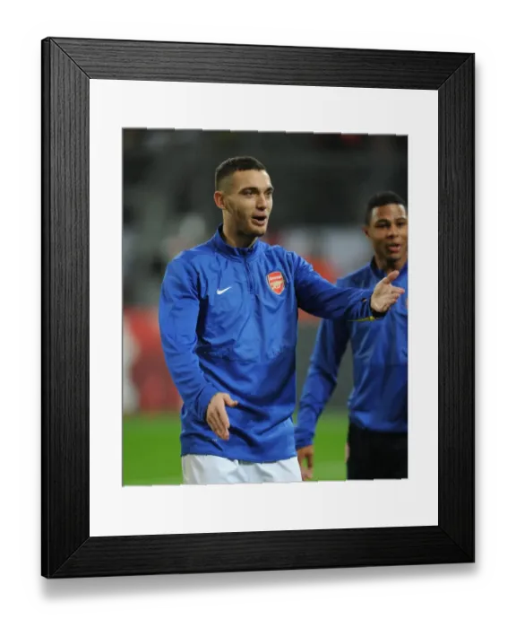Framed Print : Thomas Vermaelen (Arsenal). Borussia Dortmund 0: 1 Arsenal. UEFA Champions League Framed Print : Thomas Vermaelen (Arsenal). Borussia Dortmund 0: 1 Arsenal. UEFA Champions League