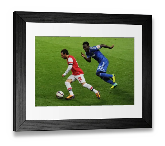 Framed Print : Santi Cazorla Outmaneuvers Michael Essien: Arsenal vs. Chelsea, Capital One Cup 2013-14 Framed Print : Santi Cazorla Outmaneuvers Michael Essien: Arsenal vs. Chelsea, Capital One Cup 2013-14