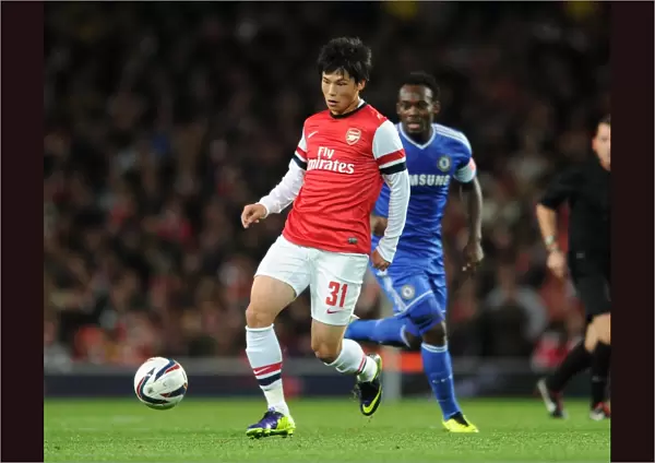 Ryo Miyaichi (Arsenal). Arsenal 0: 2 Chelsea. Capital One Cup 4th Round. Emirates Stadium, 29  /  10  /  13