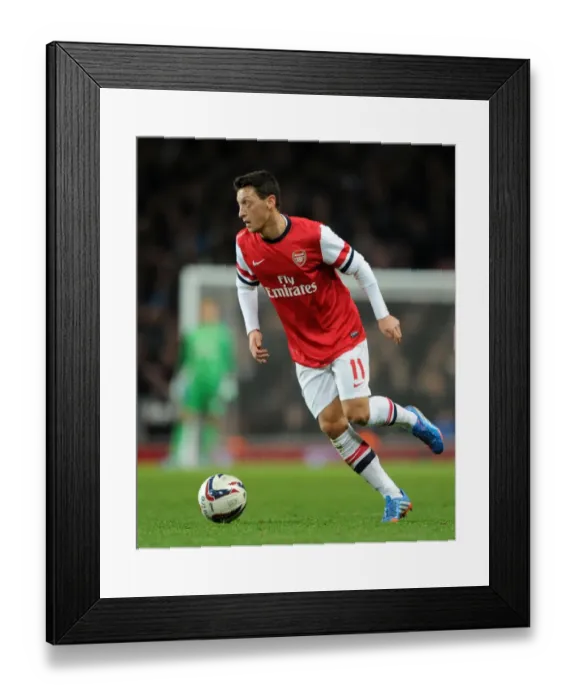Framed Print : Mesut Ozil: In Action Against Chelsea in the Arsenal vs Chelsea Capital One Cup Match, 2013-14 Framed Print : Mesut Ozil: In Action Against Chelsea in the Arsenal vs Chelsea Capital One Cup Match, 2013-14