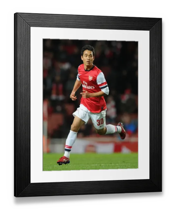 Framed Print : Ju-Young Park in Action: Arsenal vs. Chelsea, Capital One Cup 2013-14