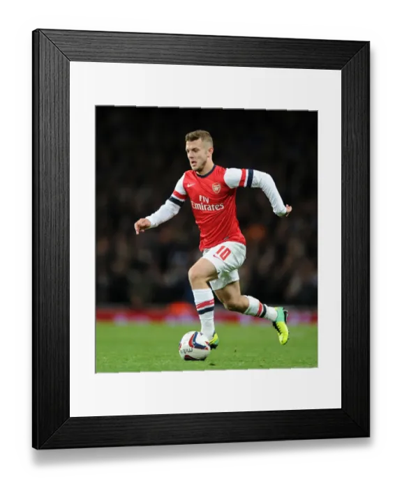 Framed Print : Jack Wilshere: In Action for Arsenal Against Chelsea in the Capital One Cup 2013-14 Framed Print : Jack Wilshere: In Action for Arsenal Against Chelsea in the Capital One Cup 2013-14