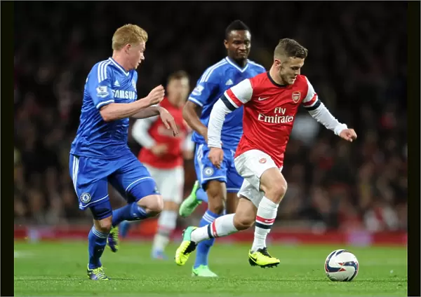 Jack Wilshere (Arsenal) Kevin De Bruyne (Chelsea). Arsenal 0: 2 Chelsea. Capital One Cup 4th Round