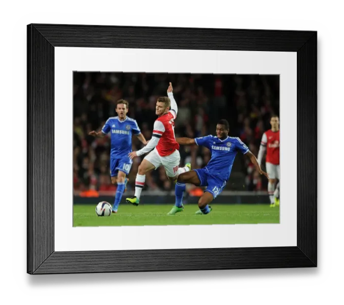 Framed Print : Battle of the Midfield: Jack Wilshere vs. Jon Mikel Obi (Arsenal vs. Chelsea, Capital One Cup 2013-14) Framed Print : Battle of the Midfield: Jack Wilshere vs. Jon Mikel Obi (Arsenal vs. Chelsea, Capital One Cup 2013-14)