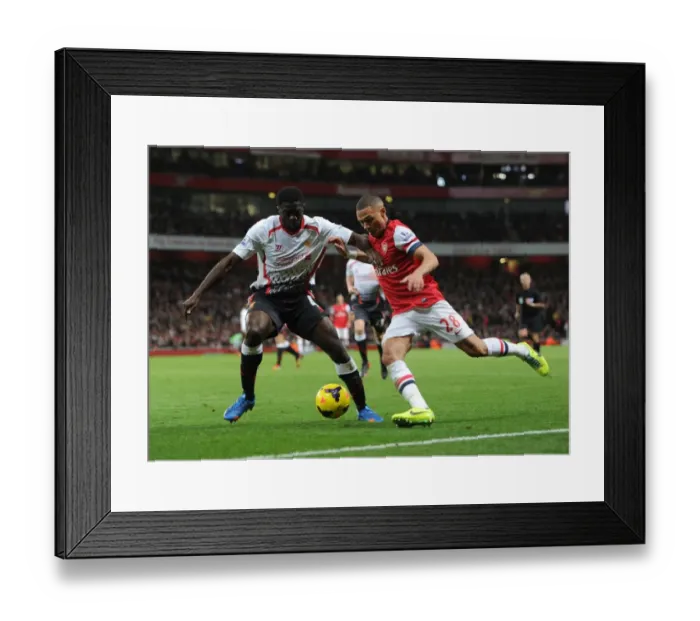 Framed Print : Arsenal vs. Liverpool: Clash of the Titans - Gibbs vs. Toure Framed Print : Arsenal vs. Liverpool: Clash of the Titans - Gibbs vs. Toure