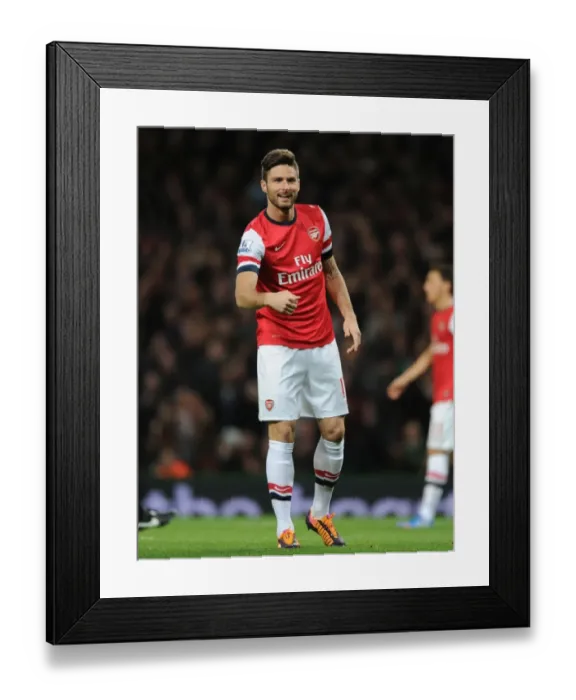 Framed Print : Arsenal vs. Liverpool: Olivier Giroud in Action at the Emirates Stadium (2013-14) Framed Print : Arsenal vs. Liverpool: Olivier Giroud in Action at the Emirates Stadium (2013-14)
